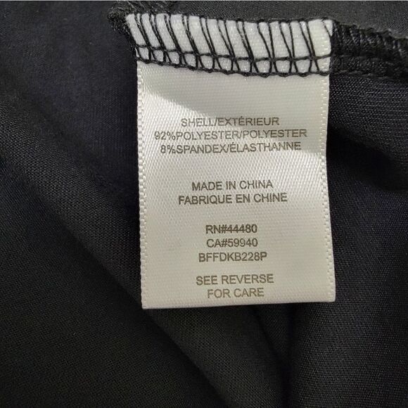 Love, Fire Long Sleeve Ruffle Hem Dress Solid Black Soft Material Plus Size 4X - Picture 8 of 8